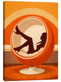 Leinwandbild Ball Chair Girl - Mandy Reinmuth