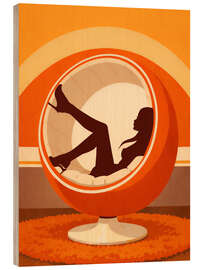 Holzbild Ball Chair Girl - Mandy Reinmuth