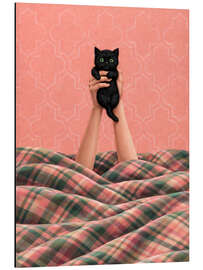 Alubild In Bed With The Cat