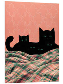 Hartschaumbild Five Black Cats - Kidz Collection