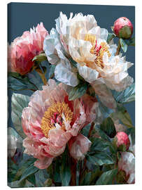 Canvas print Pink and white peonies - Maria Tuzhilkina