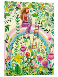 Quadro em plexi-alumínio Rainbowcatgirl - Mila Marquis