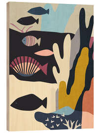 Holzbild Formen des Meeres - ThingDesign