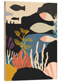 Holzbild Tiefsee-Ruhe - ThingDesign