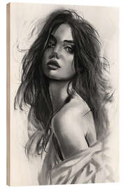 Holzbild Zwischen Atem und Schatten - Denny Stoekenbroek