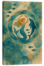 Tableau sur toile Dance with the Dolphin - Sabine Wagner