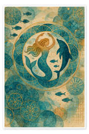 Wandbild Tanz mit dem Delfin - Sabine Wagner