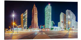 Alubild Potsdamer Platz in Berlin bei Nacht - Martin Wasilewski