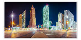 Wandbild Potsdamer Platz in Berlin bei Nacht - Martin Wasilewski