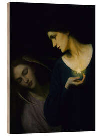 Holzbild Night und ihre Tochter Schlaf - Mary Macomber