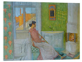 Acrylglasbild Martina am Feuer - Carl Larsson