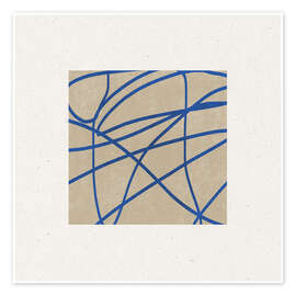 Wandbild Blue Web Dance - The MIUUS STUDIO