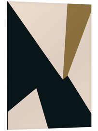 Print på aluminium Geometric Shapes With Contrasting Colours - Little Dean