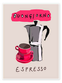 Wandbild Buongiorno espresso - Cartissi