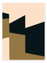 Wandbild Geometric Shapes In Muted Earth Tones - Little Dean