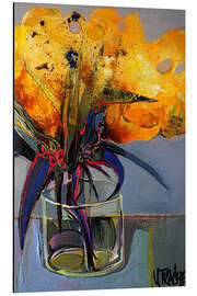 Print på aluminium Golden Bloom Burst - Victor Tkachenko