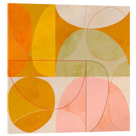Acrylglasbild Mid Century Curry Yellow Blush Spring II - Ana Rut Bre