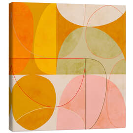 Leinwandbild Mid Century Curry Yellow Blush Spring II - Ana Rut Bre