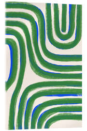 Acrylglasbild Green Abstract Lines - The MIUUS STUDIO