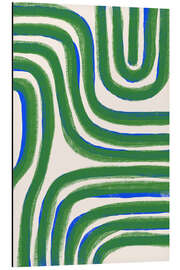 Print på aluminium Green Abstract Lines - The MIUUS STUDIO