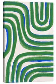 Leinwandbild Green Abstract Lines - The MIUUS STUDIO