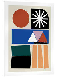 Tableau en plexi-alu It's Always Sunny Here Greige - Frances Collett