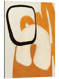 Print på aluminium Apricot Forms - Ana Rut Bre