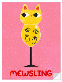 Sticker mural Mewsling - Carrie Cantwell