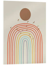 Acrylglasbild Stilisierter Regenbogen mit pastellfarbenen Schichten - The MIUUS STUDIO