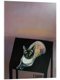 Acrylglasbild Katze auf dem Tisch - Victor Tkachenko