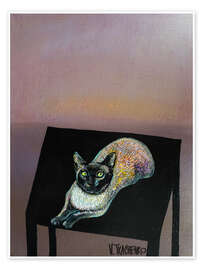 Wandbild Katze auf dem Tisch - Victor Tkachenko