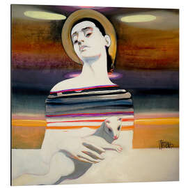 Print på aluminium Lady With Ermine - Victor Tkachenko