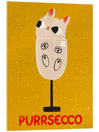 Acrylglasbild Purrsecco - Carrie Cantwell
