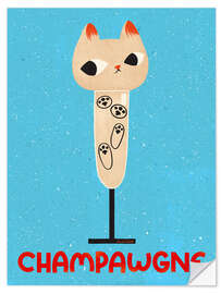 Sticker mural Champawgne - Carrie Cantwell