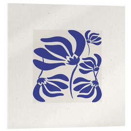 Acrylglasbild Tanz der blauen Blütenblätter - The MIUUS STUDIO