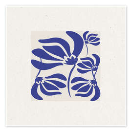 Poster Tanz der blauen Blütenblätter - The MIUUS STUDIO