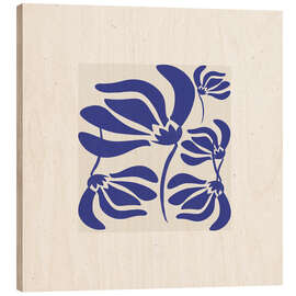 Quadro de madeira Blue Petal Dance - The MIUUS STUDIO