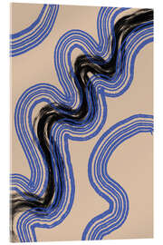 Acrylglasbild Black and Blue Lines - The MIUUS STUDIO