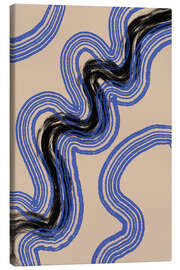 Leinwandbild Black and Blue Lines - The MIUUS STUDIO