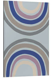 Print på aluminium Double Rainbow Blue - Pictufy Studio