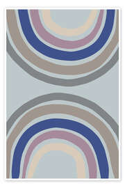 Tableau Double Rainbow Blue - Pictufy Studio