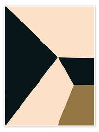 Wall art print Geometric Design With Bold Triangles - Little Dean