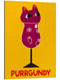 Print på aluminium Purrgundy - Carrie Cantwell