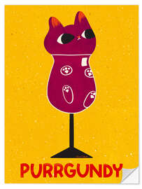 Sticker mural Purrgundy - Carrie Cantwell