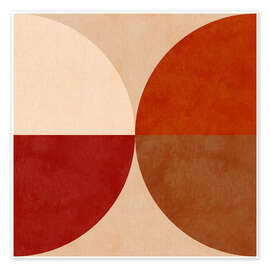 Wall art print Autumn Mid Century Earthy X - Ana Rut Bre