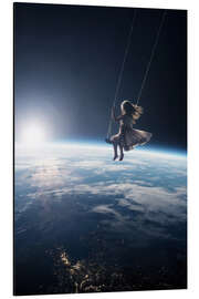 Tableau en aluminium Swinging in orbit - Mango Art