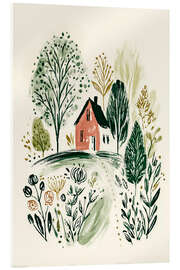 Tableau en verre acrylique The little house that embraces nature - Peter Roder