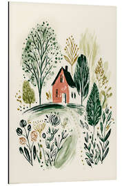 Print på aluminium The little house that embraces nature