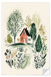 Wall sticker The little house that embraces nature - Peter Roder