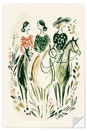 Wall sticker Elegance on four hooves